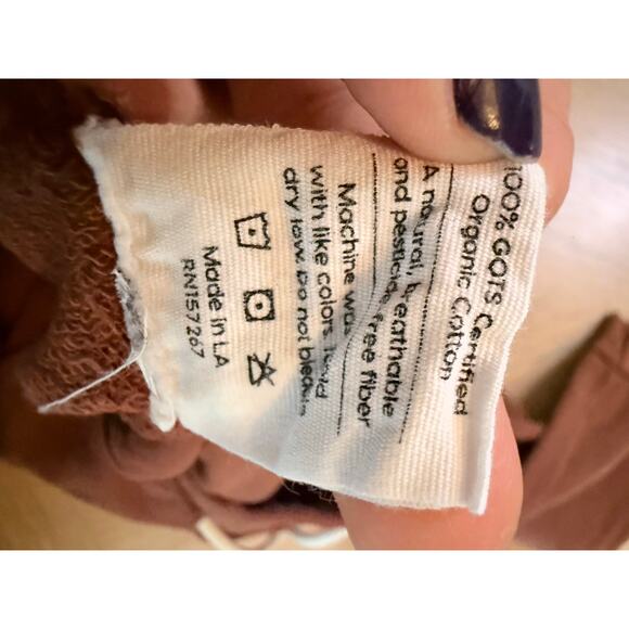 MATE Organic Terry Classic Jogger in chocolate brown size medium - Picture 7 of 9